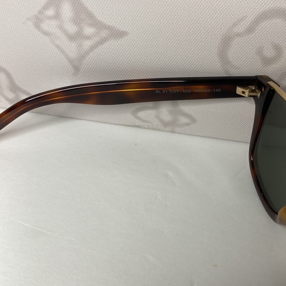 New Saint Laurent SL 51 CUT 002 Unisex Havana Sunglasses - Picture 16 of 16